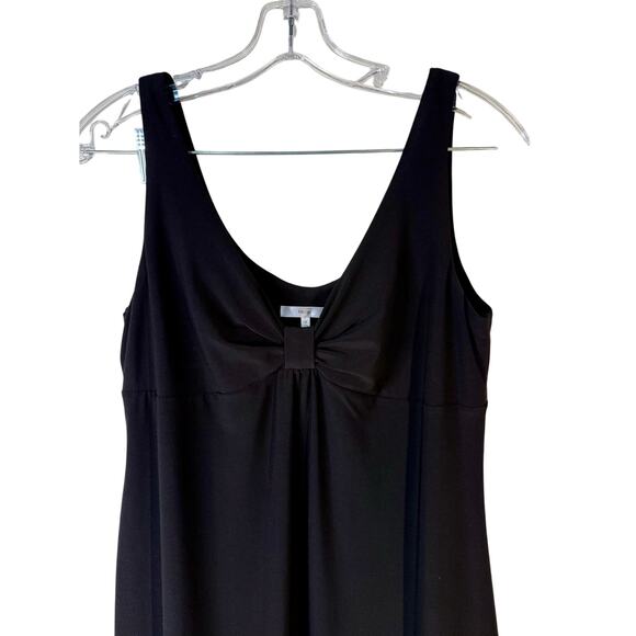 METRO Black Bodycon V Neck Sleeveless Slinky Dress Size M - Picture 4 of 6